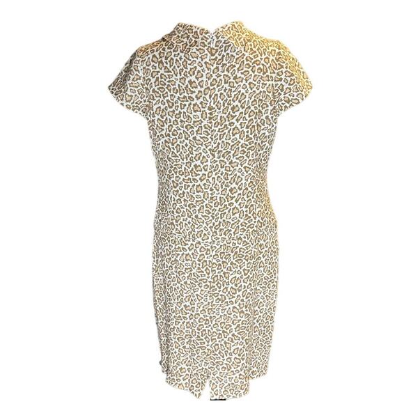 Pendleton Linen Blend Wild Card Dress in Oxford Tan Animal Print Size 4 - Picture 3 of 9